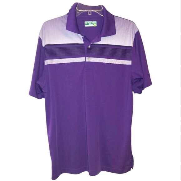 Pro Tour Purple Vintage Inspired Golf Polo Shirt - Picture 1 of 10